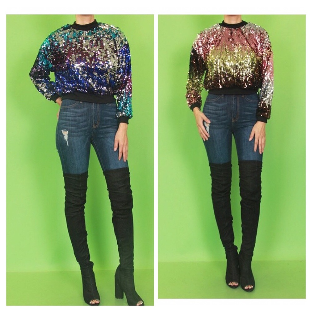 Glam sequin top NEW WITH TAGS